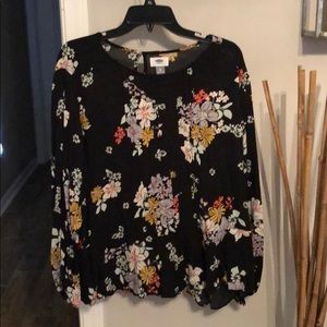 Old Navy long sleeve pheasant blouse like new